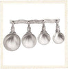 Pewter Measuring Cups on Pewter Strip