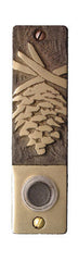 Bronze Doorbell Surround: Pinecone