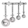 Pewter Measuring Spoons on Pewter Strip